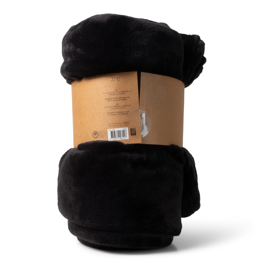 24980 - JENS Living Flanel Plaid RPET Zwart - Afbeelding 3