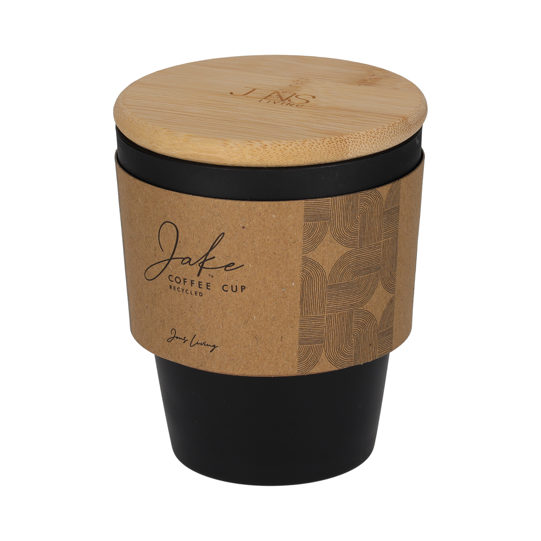 25343 - JENS Living Koffiebeker Jake Gerecycled PP Zwart