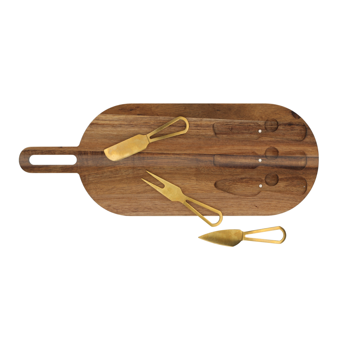 25565 - JENS Living Serveerplank Met Goud Bestek - Afbeelding 4