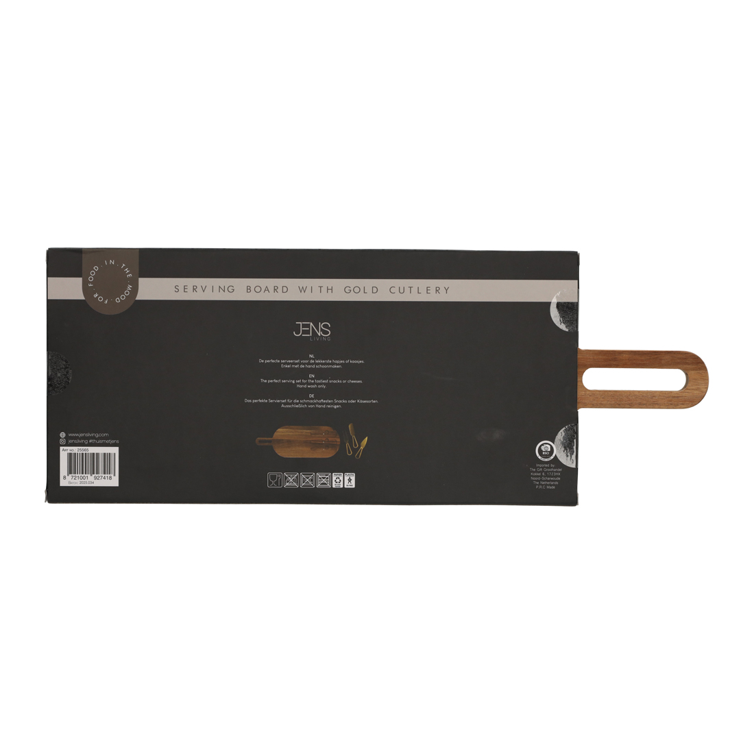 25565 - JENS Living Serveerplank Met Goud Bestek - Afbeelding 7