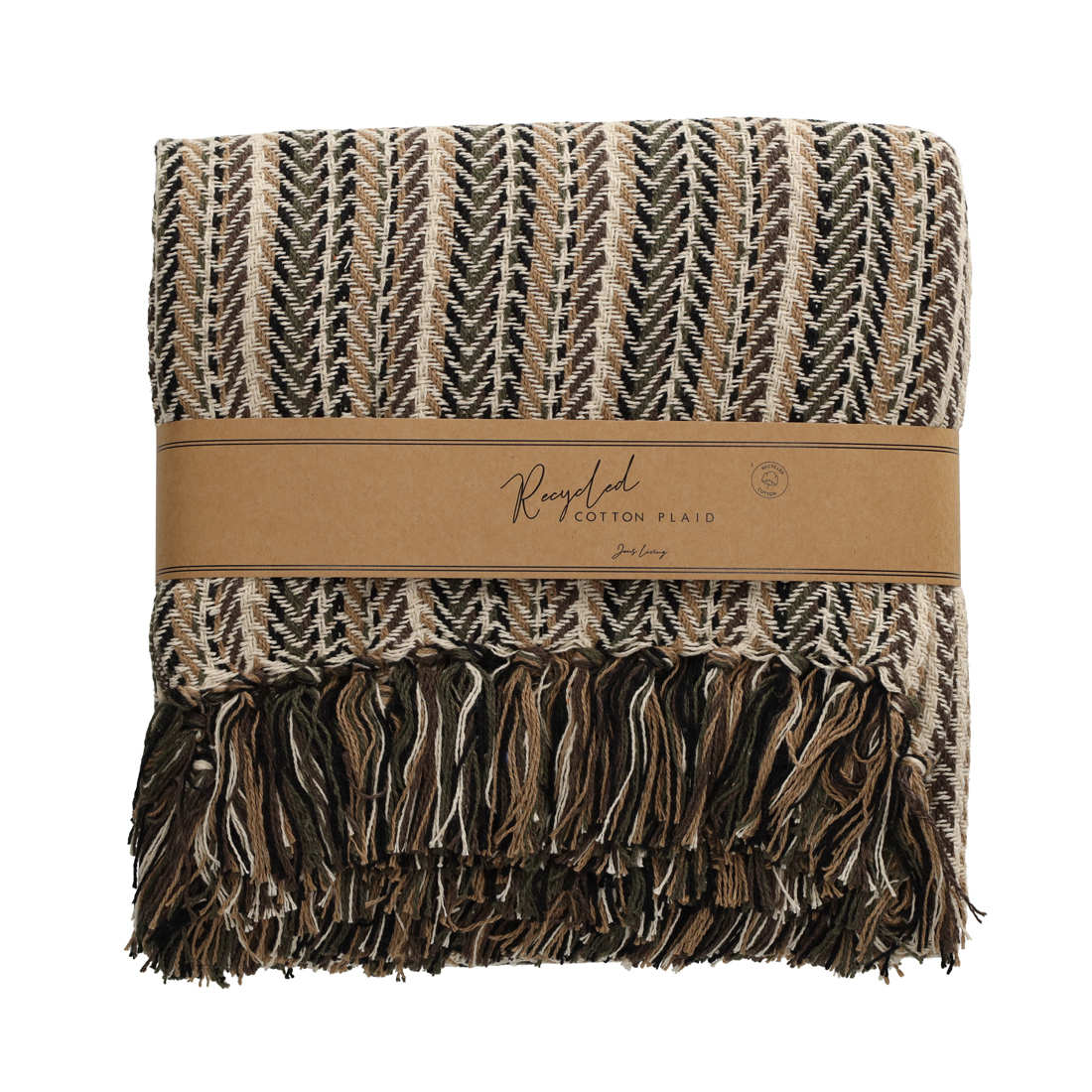 25650 - JENS Living Recycled Cotton Plaid Pip Naturel - Afbeelding 4