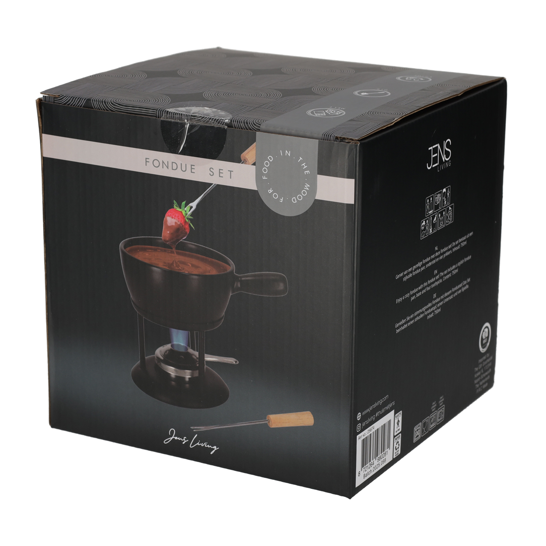 25674 - JENS Living Fondue Set Zwart Large - Afbeelding 5